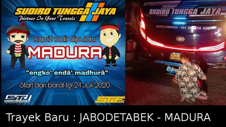 Harga Tiket Sudiro Tungga Daya JABODETABEK - Madura